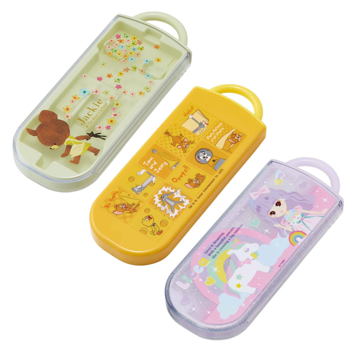 トリオセット 抗菌 箸 スプーン フォーク 食洗機対応 キャラクター ( ポケモン まいぜんシスターズ ミッキー ダンボ シナモン プラレール マリオ にゃんこ大戦争 スプラトゥーン タマ ぐでたま あつ森 くまのがっこう ) 【リカちゃん23】 リカちゃん23