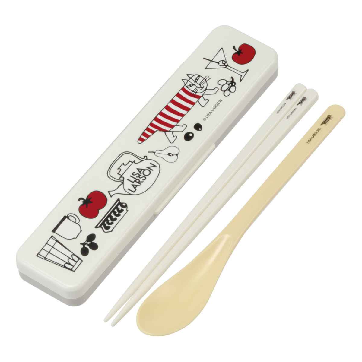 コンビセット 抗菌 箸 スプーン 18cm ( ハウルの動く城 ミッキー スヌーピー リサラーソン ピングー 食洗機対応 カトラリー 子供 かわいい 日本製 キャラクター ) 【リサラーソンキッチン】 リサラーソンキッチン