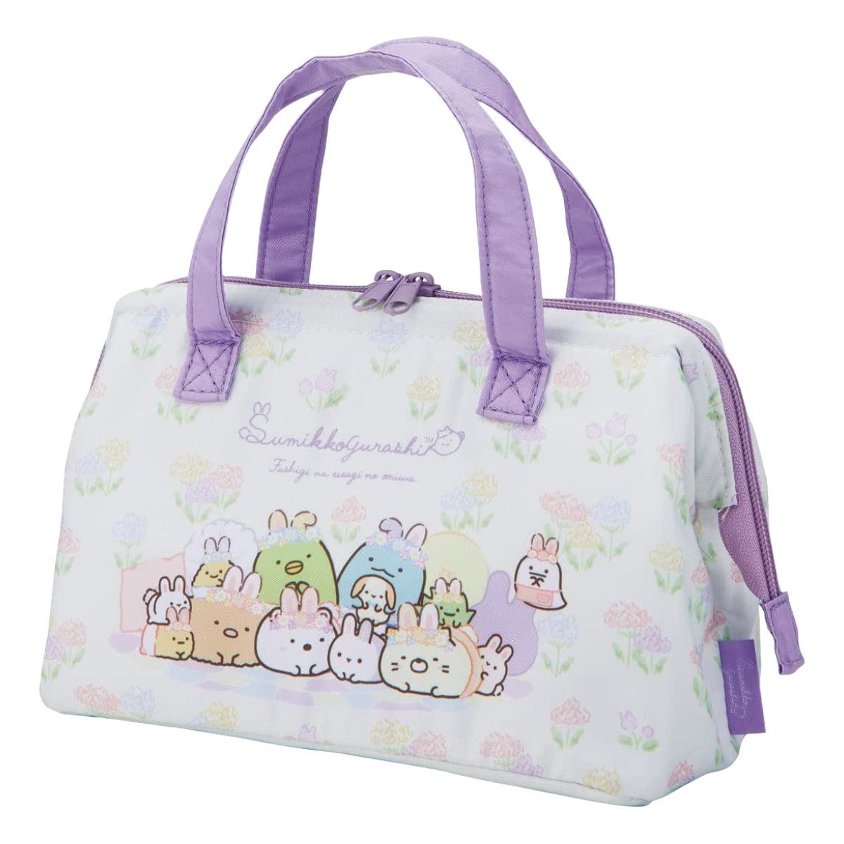 ランチバッグ 保冷 がま口型 キャラクター ( リサとガスパール すみっコぐらし セサミストリート ミッフィー リサラーソン ハウルの動く城 トトロ 魔女の宅急便 ミッキー ) 【ピーターラビット】 ピーターラビット