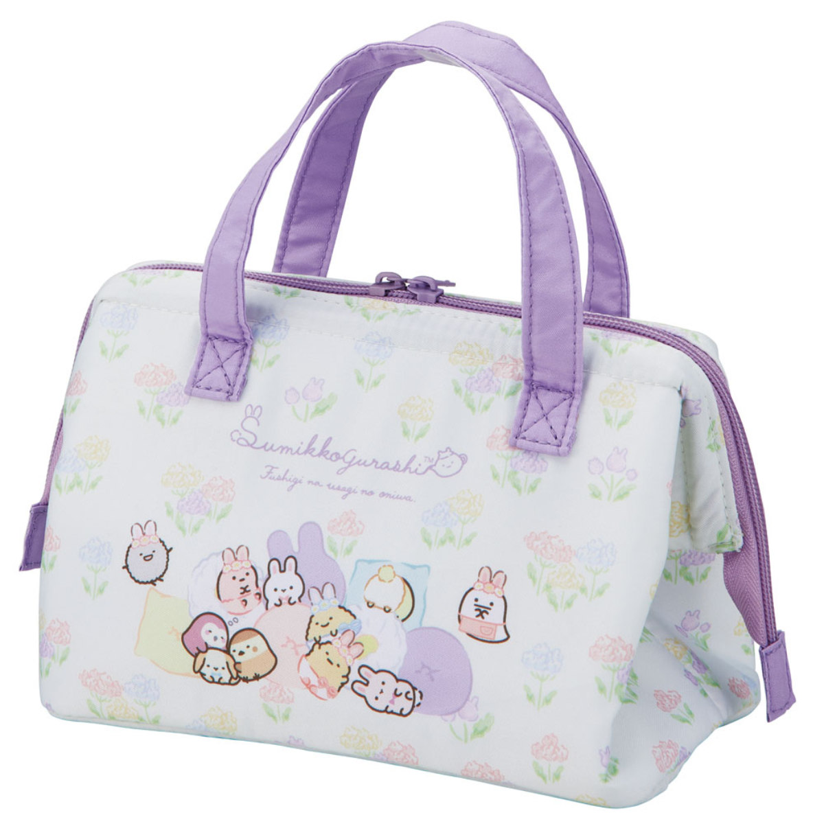ランチバッグ 保冷 がま口型 キャラクター ( リサとガスパール すみっコぐらし セサミストリート ミッフィー リサラーソン ハウルの動く城 トトロ 魔女の宅急便 ミッキー ) 【ピーターラビット】 ピーターラビット