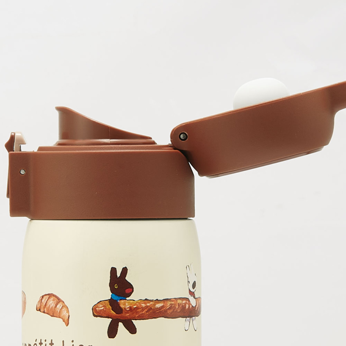 水筒 480ml ワンタッチ ステンレス キャラクター ( リサとガスパール ピーターラビット ムーミン 保温 保冷 ステンレスボトル マグボトル ロック付き ) 【リサとガスパール】 リサとガスパール