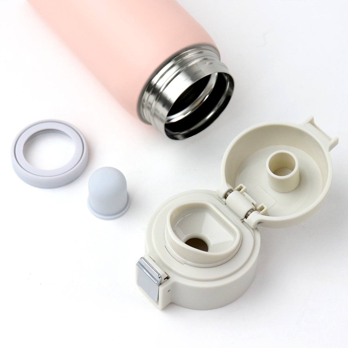 水筒 480ml ワンタッチ ステンレス キャラクター ( リサとガスパール ピーターラビット ムーミン 保温 保冷 ステンレスボトル マグボトル ロック付き ) 【リサとガスパール】 リサとガスパール