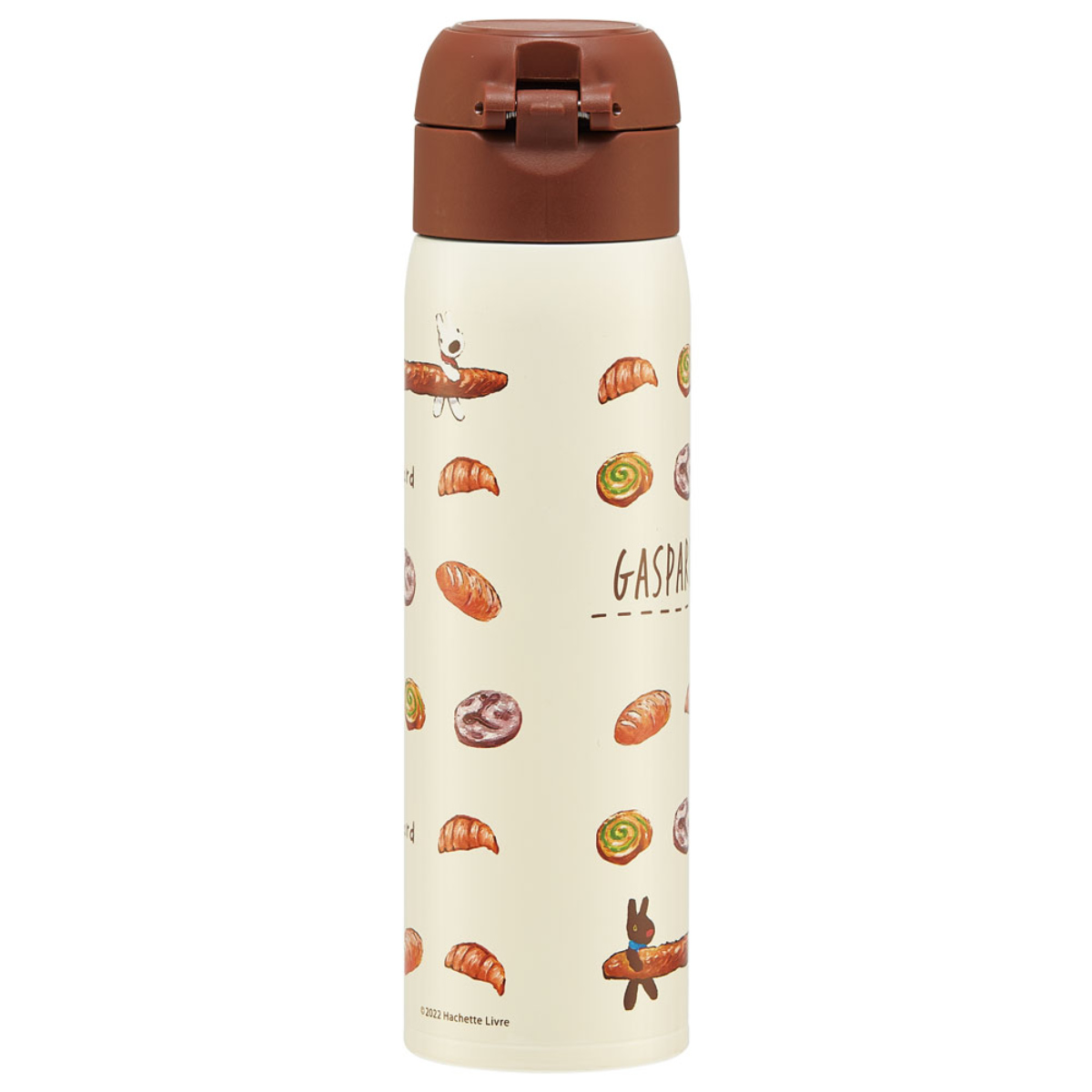 水筒 480ml ワンタッチ ステンレス キャラクター ( リサとガスパール ピーターラビット ムーミン 保温 保冷 ステンレスボトル マグボトル ロック付き ) 【リサとガスパール】 リサとガスパール