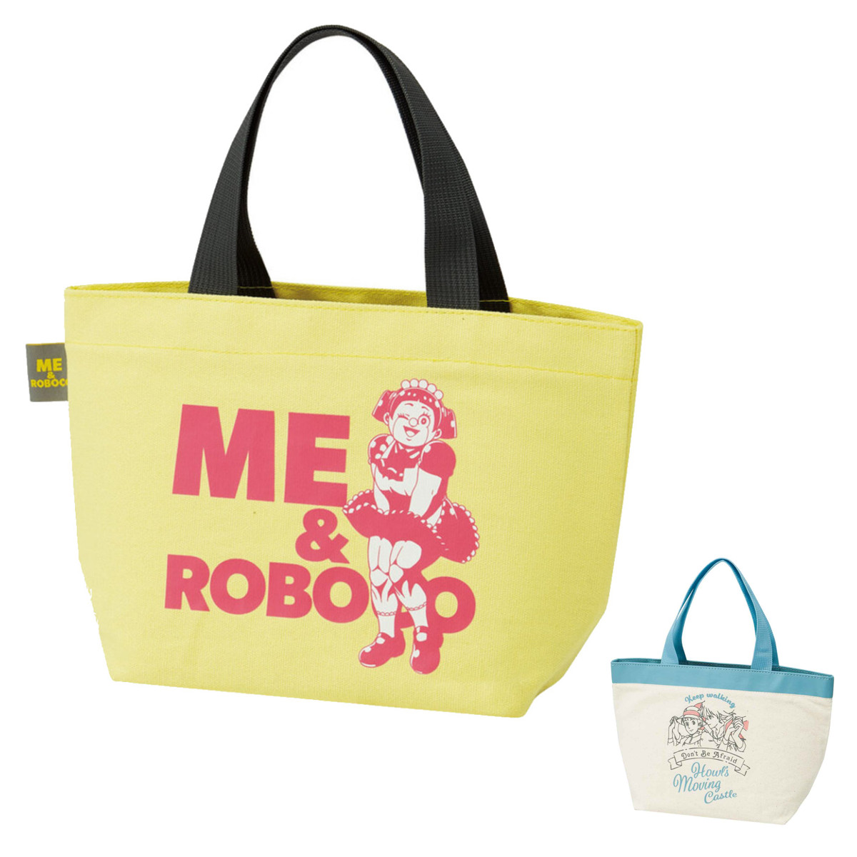 ランチバッグ 帆布ランチトートバッグ キャラクター ( ハウルの動く城 僕とロボコ 弁当袋 お弁当袋 お弁当入れ ランチトートバッグ お弁当バッグ キャンバス バッグ 手提げ 買い物 お弁当 弁当 ) 【僕とロボコ】