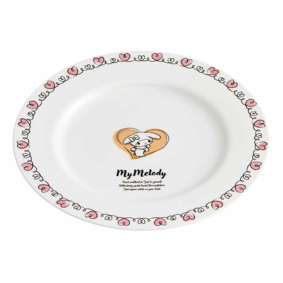 プレート 23cm サンリオ ( ハローキティ マイメロディ キャラクター かわいい 皿 お皿 電子レンジ対応 食洗機対応 磁器 リムプレート パン皿 トースト皿 中皿 モーニングプレート デザート スイーツ 朝食 ) 【ハローキティ】 ハローキティ
