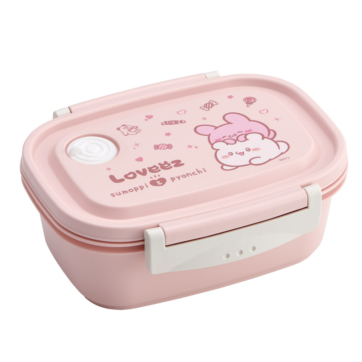 弁当箱 550ml ラク軽弁当箱 M らぶい~ず ( お弁当箱 レンジ対応 食洗機対応 ランチボックス 冷凍 日本製 冷凍OK レンジOK 食洗機OK 軽量 軽い お弁当 弁当 一段 仕切り付き 保存容器 かわいい )