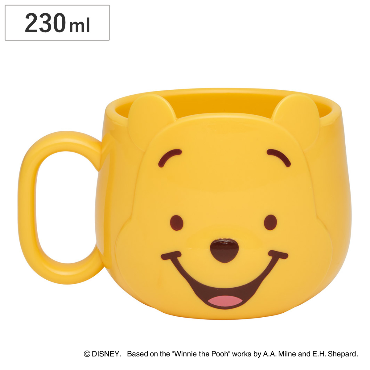 コップ 230ml ダイカットマグコップ くまのプーさん ( プーさん ディズニー キャラクター かわいい マグ マグカップ カップ 歯みがき うがい 給食 お名前シール付き 入園準備 軽い 割れにくい )