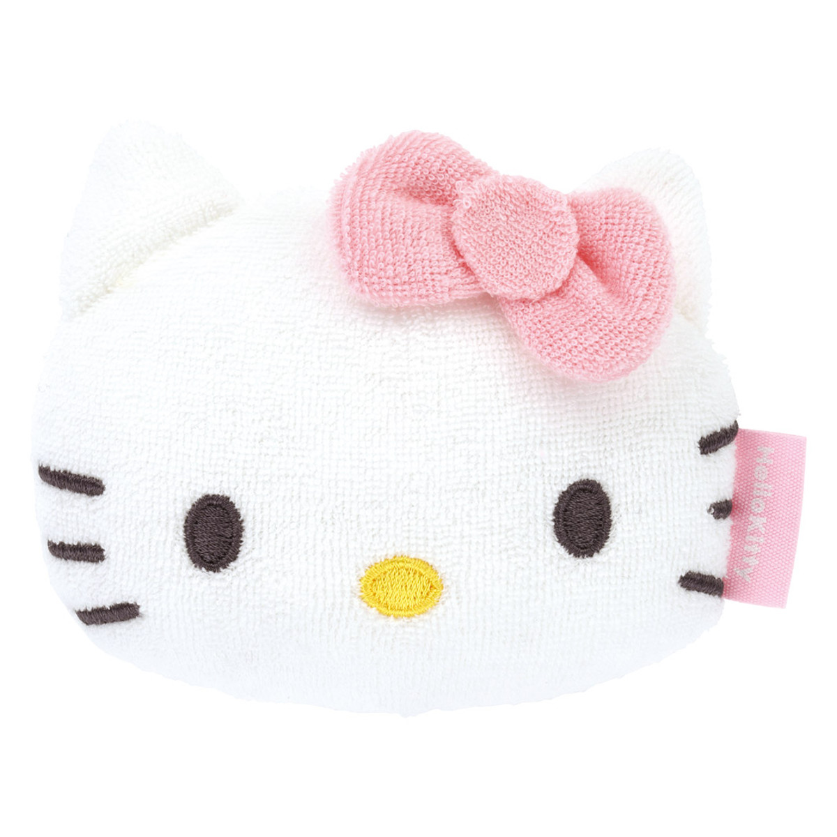 ハンドタオル マスコット付き タオル 赤ちゃん キャラクター ハローキティ ( ループ付きタオル ループ付きハンドタオル 綿100% ガーゼ パイル ループ付き ガーゼハンカチ タオルハンカチ ハンカチ 綿 コットン 吸水 速乾 かわいい )