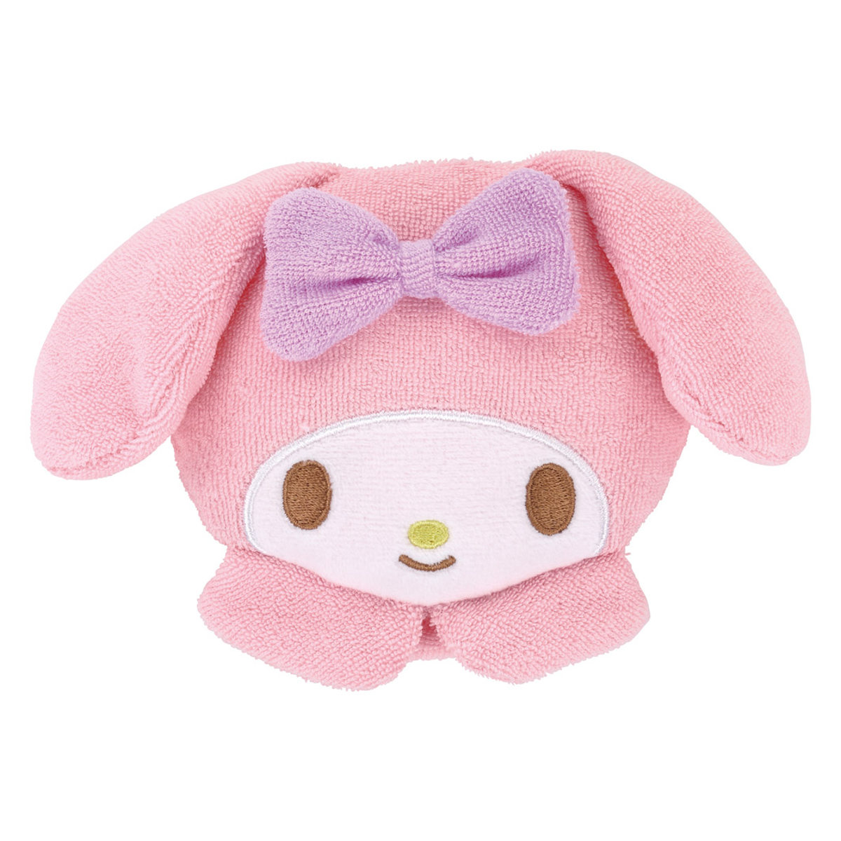 ハンドタオル マスコット付き タオル 赤ちゃん キャラクター マイメロディ ( ループ付きタオル ループ付きハンドタオル 綿100% ガーゼ パイル ループ付き ガーゼハンカチ タオルハンカチ ハンカチ 綿 コットン 吸水 速乾 かわいい )