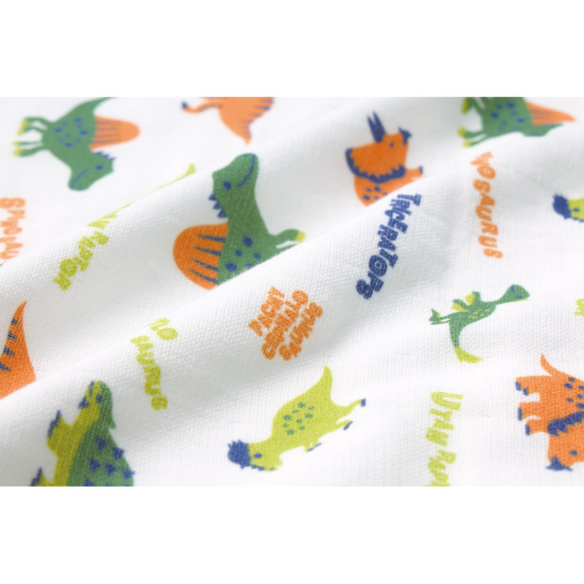 ハンドタオル マスコット付き タオル 赤ちゃん スピノサウルス ( ループ付きタオル ループ付きハンドタオル 綿100% ガーゼ パイル ループ付き ガーゼハンカチ タオルハンカチ ハンカチ 綿 コットン 吸水 速乾 かわいい )