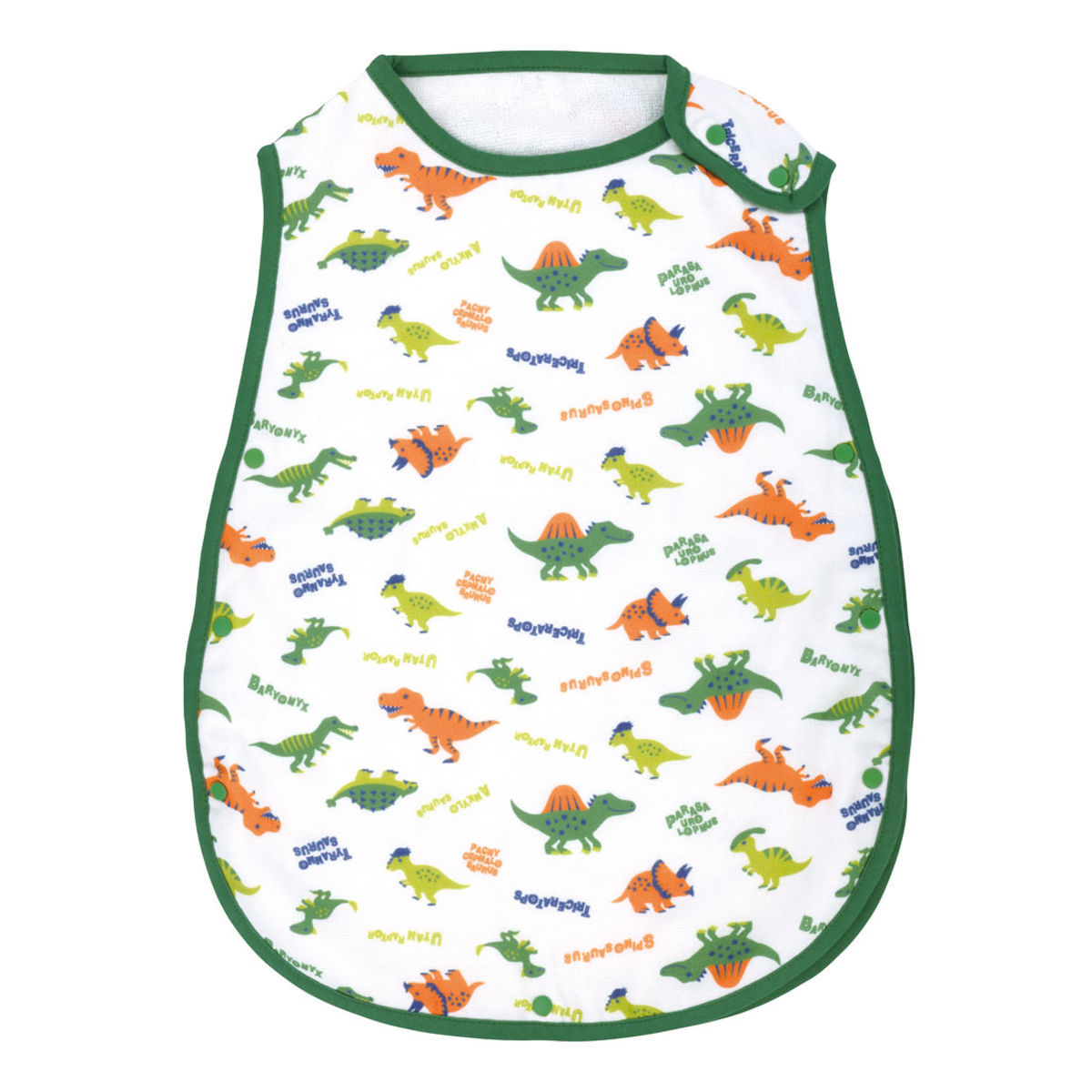 スリーパー ガーゼ 綿100％ ディノサウルス ベビー （ ベスト 寝冷え防止 綿 コットン パイル 夏用 赤ちゃん キッズ お昼寝 汗対策 肌に優しい プレゼント 出産祝い かわいい ベビースリーパー お風呂上り 新生児 ベビー用品 ）