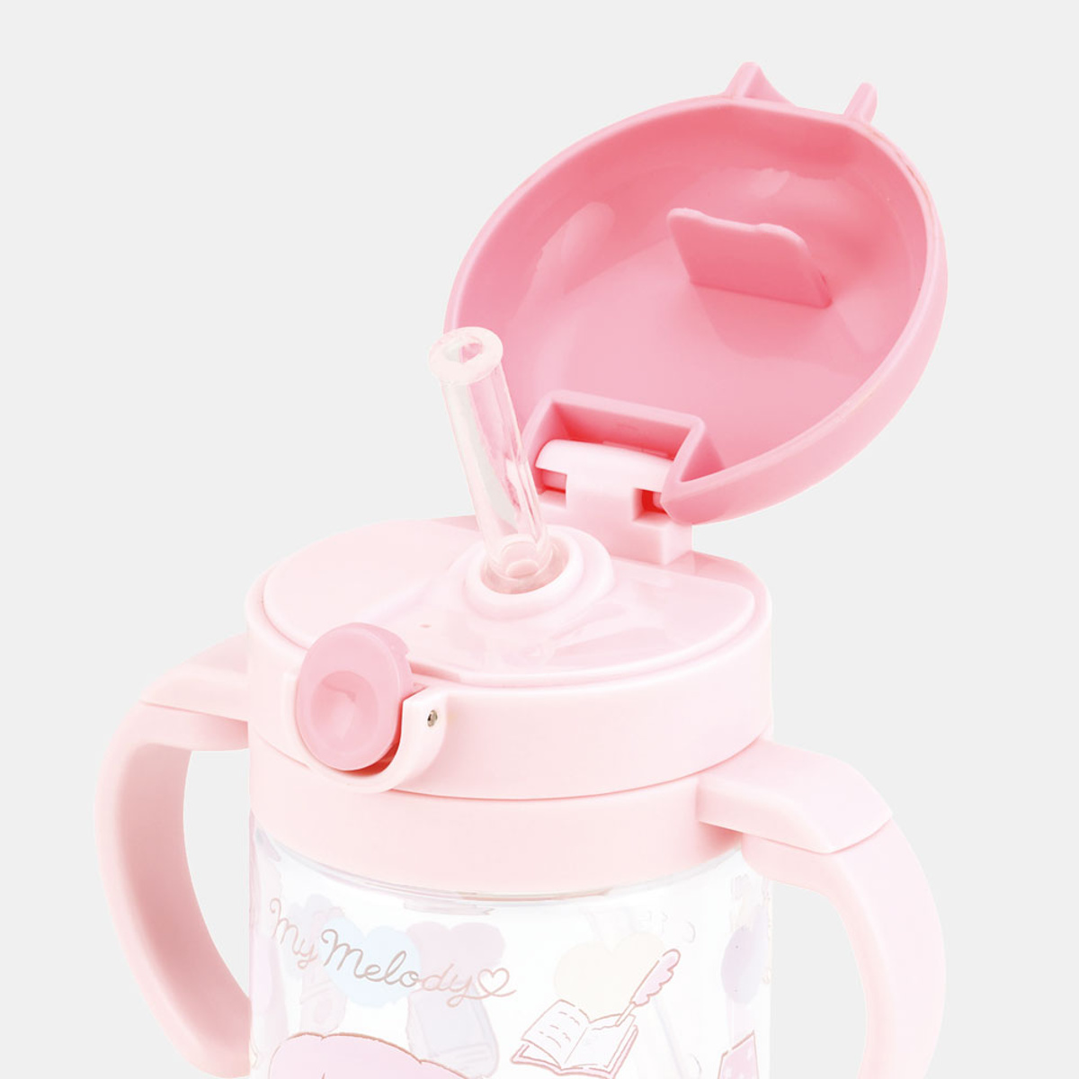 ストローマグ 折りたたみ 260ml マイメロディ 両手ハンドル付き ( マグ ベビーマグ 両手マグ 取っ手 トレーニングマグ ストロー飲み ベビー おでかけ トレーニングコップ ストロー 赤ちゃん プラスチック ベビー用マグ かわいい )