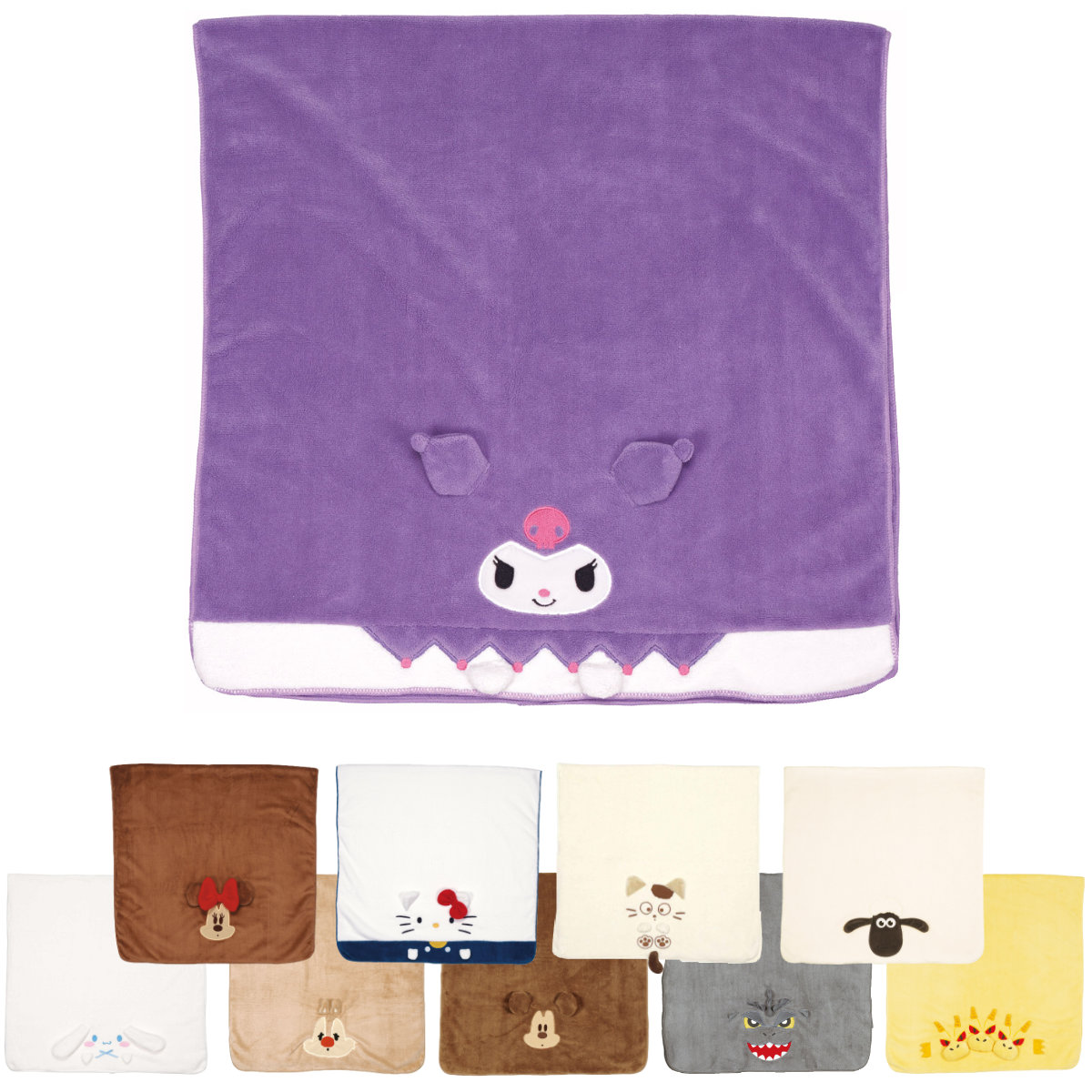 バスタオル 吸水速乾 60×120cm キャラクター ( クロミ シナモロール ミニー デール ハローキティ ミッキー タマフレンズ ゴジラ ショーン キングギドラ 吸水 速乾 タオル 60×120 マイクロファイバー ふわふわ 耳付き バス用品 ) 【シナモロール】