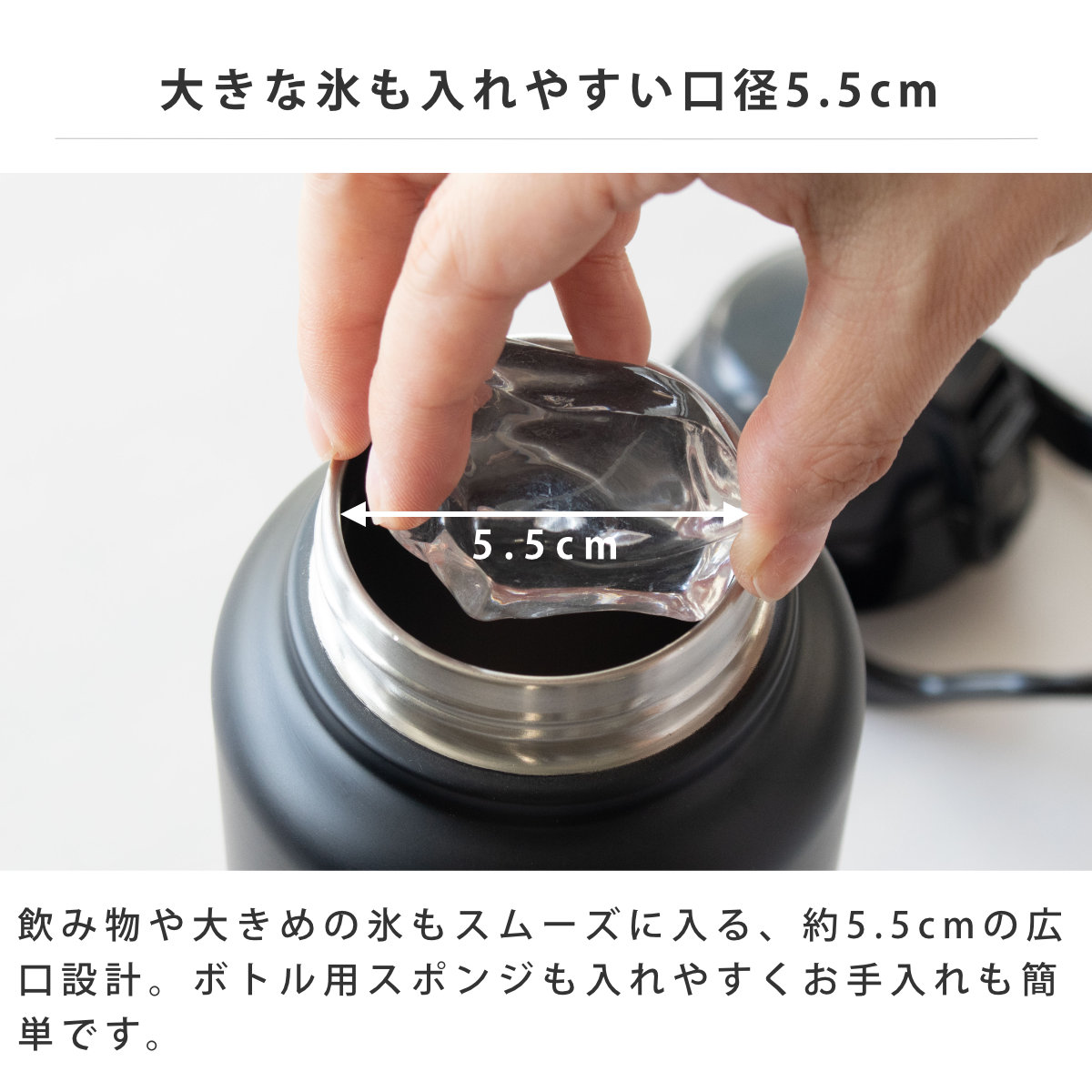 水筒 2L ワンプッシュダイレクトボトル ハンドル付き ( 大容量 直飲み 保冷 ステンレス ワンタッチ ハンドルマグボトル マグボトル ステンレスボトル 直のみ ダイレクトボトル 広口 真空二重構造 マグ ボトル 2000ml 2リットル ) 【シルバー】 シルバー