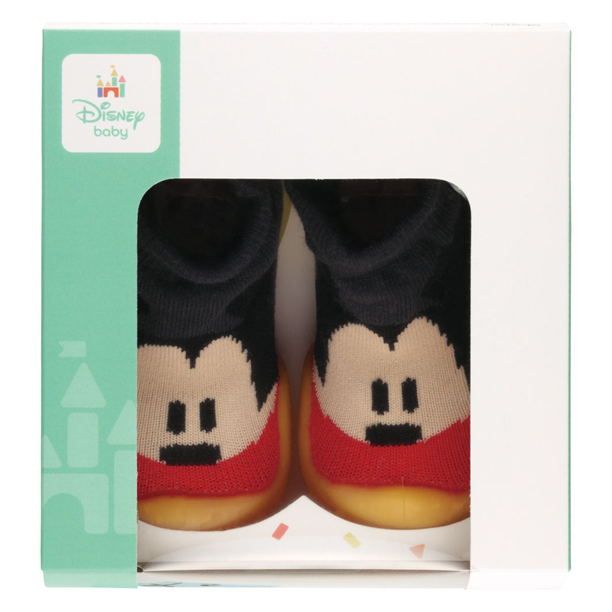ソックス シューズ ベビー ギフトボックス XS 11.3cm ミッキーマウス ( ソックスシューズ 靴下 くつした トレーニングシューズ 赤ちゃん 子ども プレゼント ファーストシューズ ルームシューズ 出産祝い BOX入り ギフト かわいい )