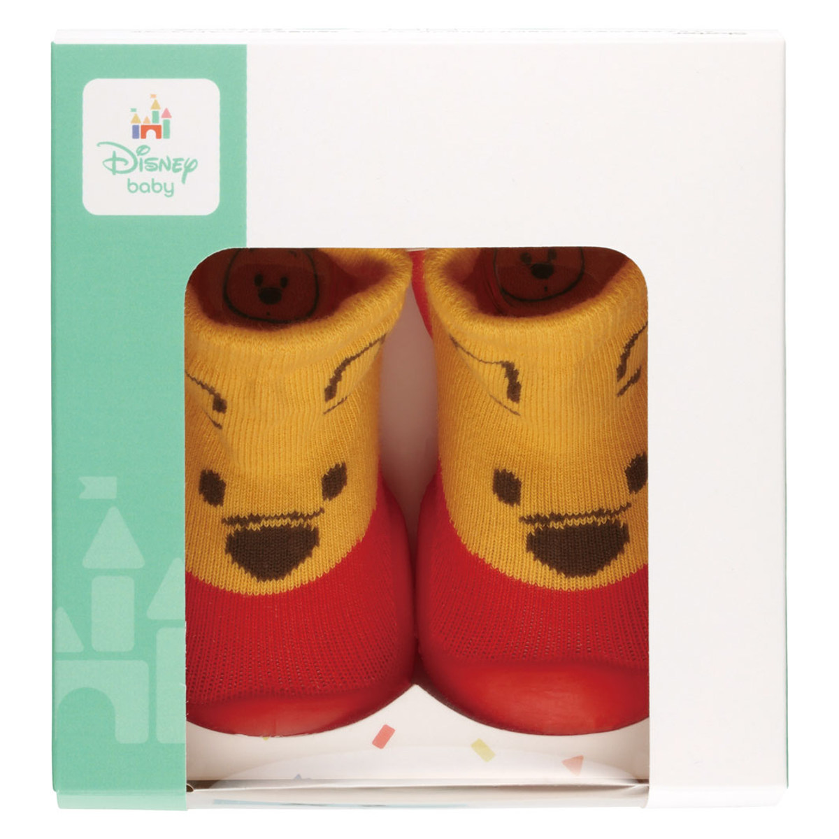 ソックス シューズ ベビー ギフトボックス XS 11.3cm くまのプーさん ( ソックスシューズ 靴下 くつした トレーニングシューズ 赤ちゃん 子ども プレゼント ファーストシューズ ルームシューズ 出産祝い BOX入り ギフト かわいい )