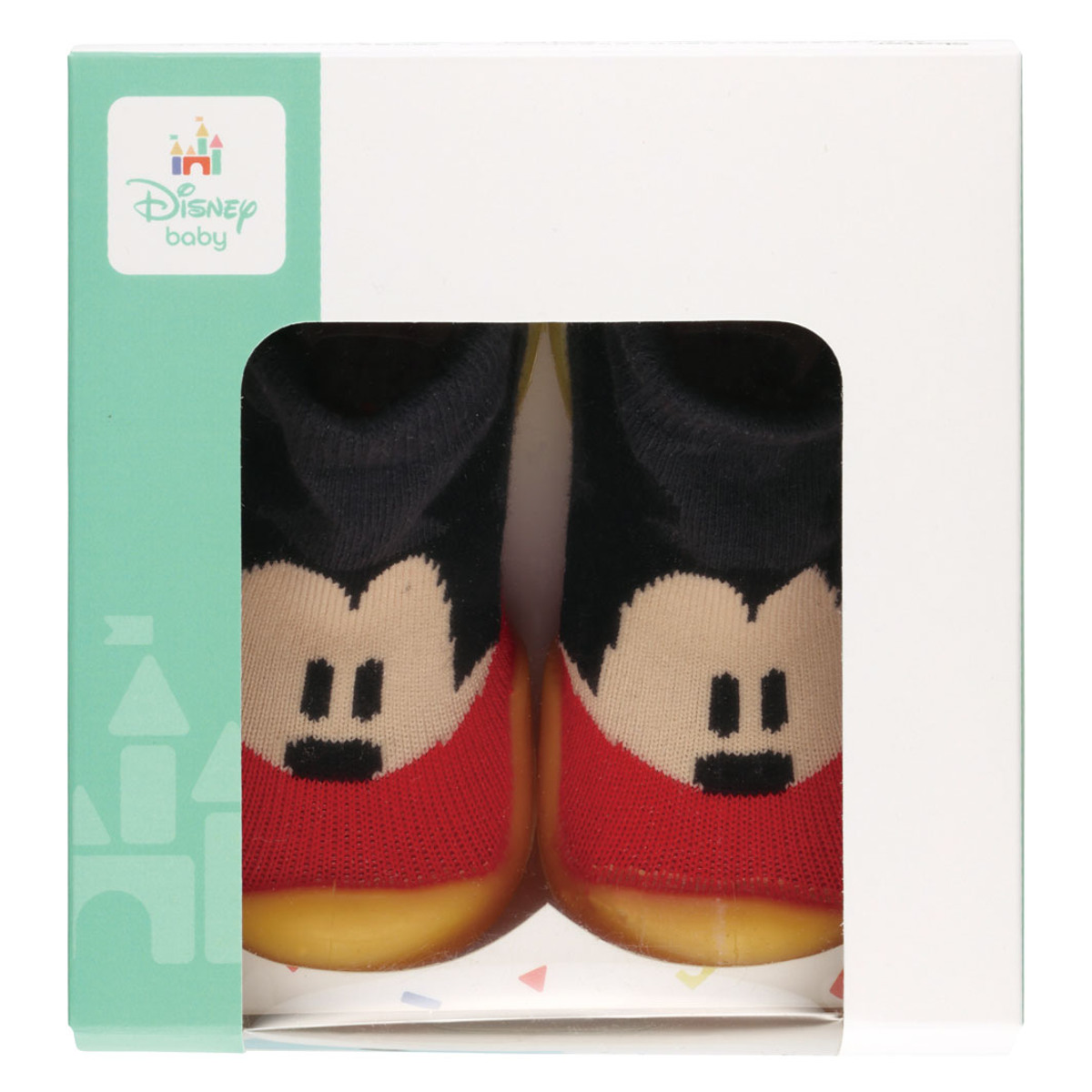 ソックス シューズ ベビー ギフトボックス S 11.9cm ミッキーマウス ( ソックスシューズ 靴下 くつした トレーニングシューズ 赤ちゃん 子ども プレゼント ファーストシューズ ルームシューズ 出産祝い BOX入り ギフト かわいい )