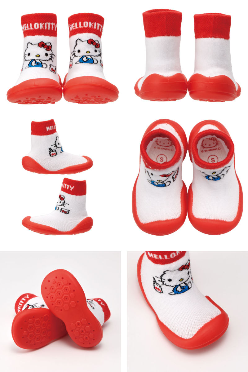 ソックス シューズ ベビー ギフトボックス S 11.9cm ハローキティ ( ソックスシューズ 靴下 くつした トレーニングシューズ 赤ちゃん 子ども プレゼント ファーストシューズ ルームシューズ 出産祝い BOX入り ギフト かわいい )