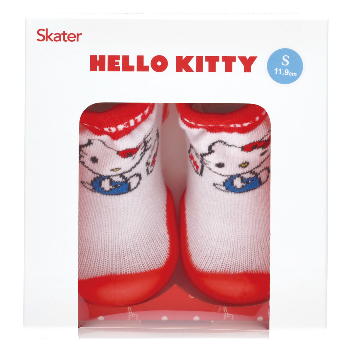 ソックス シューズ ベビー ギフトボックス S 11.9cm ハローキティ ( ソックスシューズ 靴下 くつした トレーニングシューズ 赤ちゃん 子ども プレゼント ファーストシューズ ルームシューズ 出産祝い BOX入り ギフト かわいい )