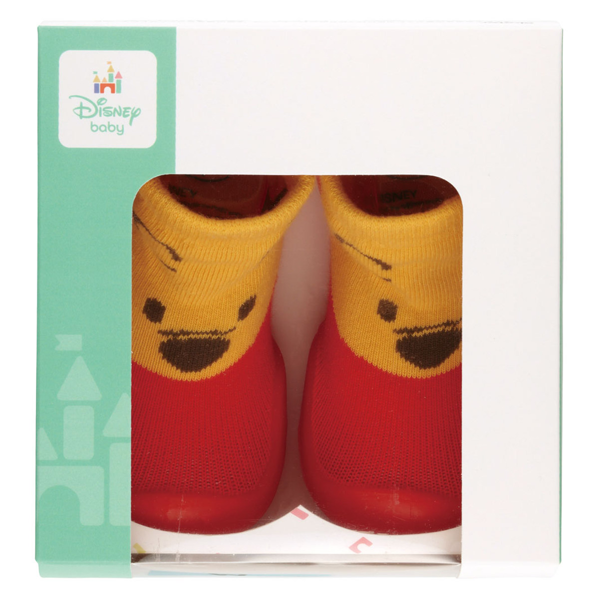 ソックス シューズ ベビー ギフトボックス M 12.6cm くまのプーさん ( ソックスシューズ 靴下 くつした トレーニングシューズ 赤ちゃん 子ども プレゼント ファーストシューズ ルームシューズ 出産祝い BOX入り ギフト かわいい )