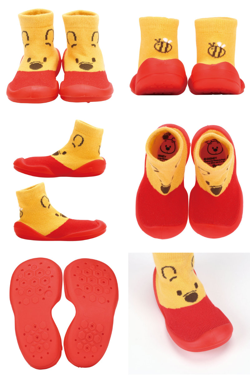 ソックス シューズ ベビー ギフトボックス L 13.3cm くまのプーさん ( ソックスシューズ 靴下 くつした トレーニングシューズ 赤ちゃん 子ども プレゼント ファーストシューズ ルームシューズ 出産祝い BOX入り ギフト かわいい )