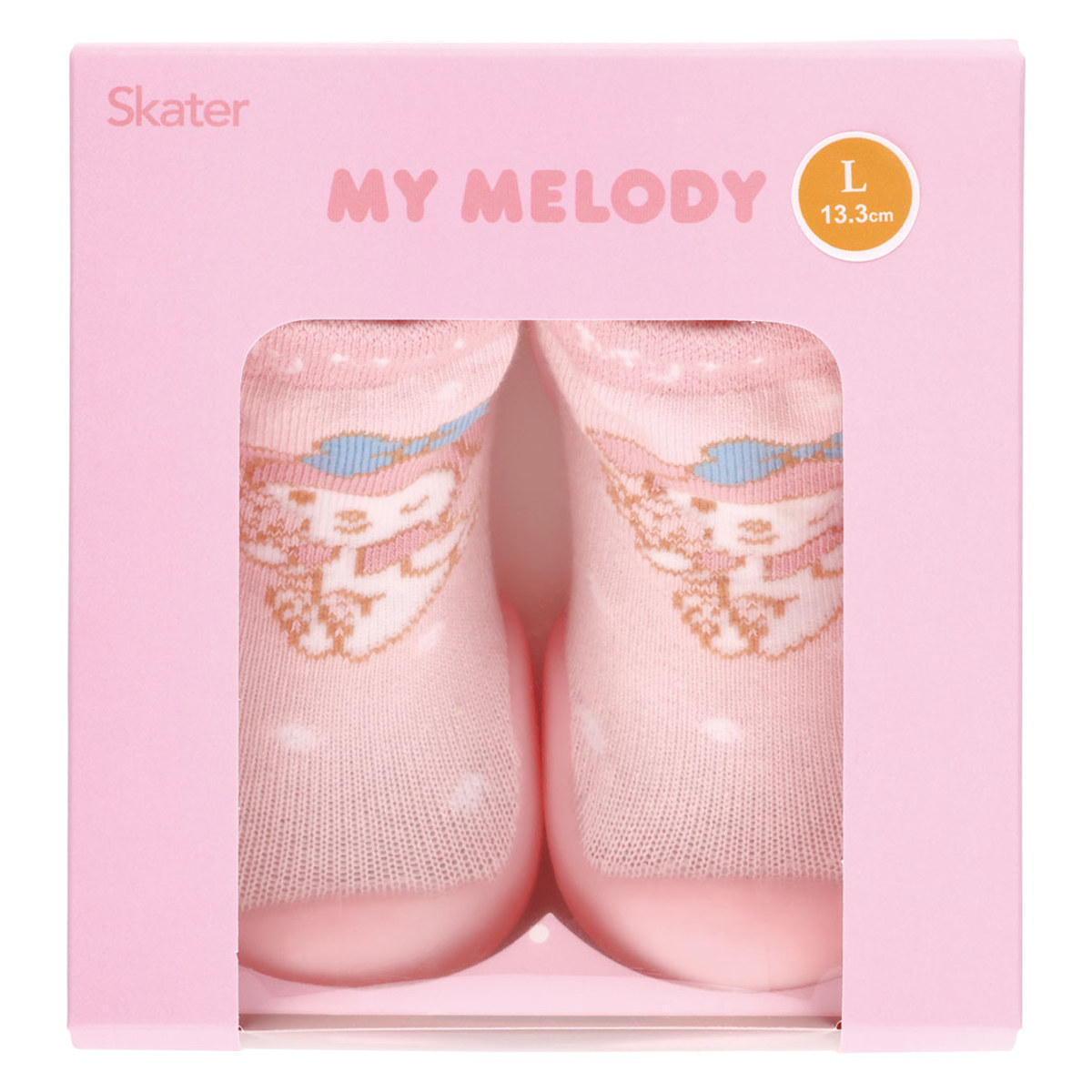 ソックス シューズ ベビー ギフトボックス L 13.3cm マイメロディ ( ソックスシューズ 靴下 くつした トレーニングシューズ 赤ちゃん 子ども プレゼント ファーストシューズ ルームシューズ 出産祝い BOX入り ギフト かわいい )