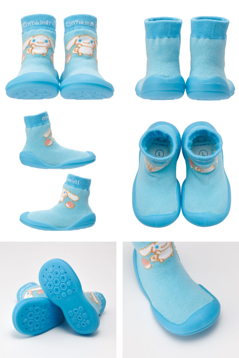 ソックス シューズ ベビー ギフトボックス L 13.3cm シナモロール ( ソックスシューズ 靴下 くつした トレーニングシューズ 赤ちゃん 子ども プレゼント ファーストシューズ ルームシューズ 出産祝い BOX入り ギフト かわいい )