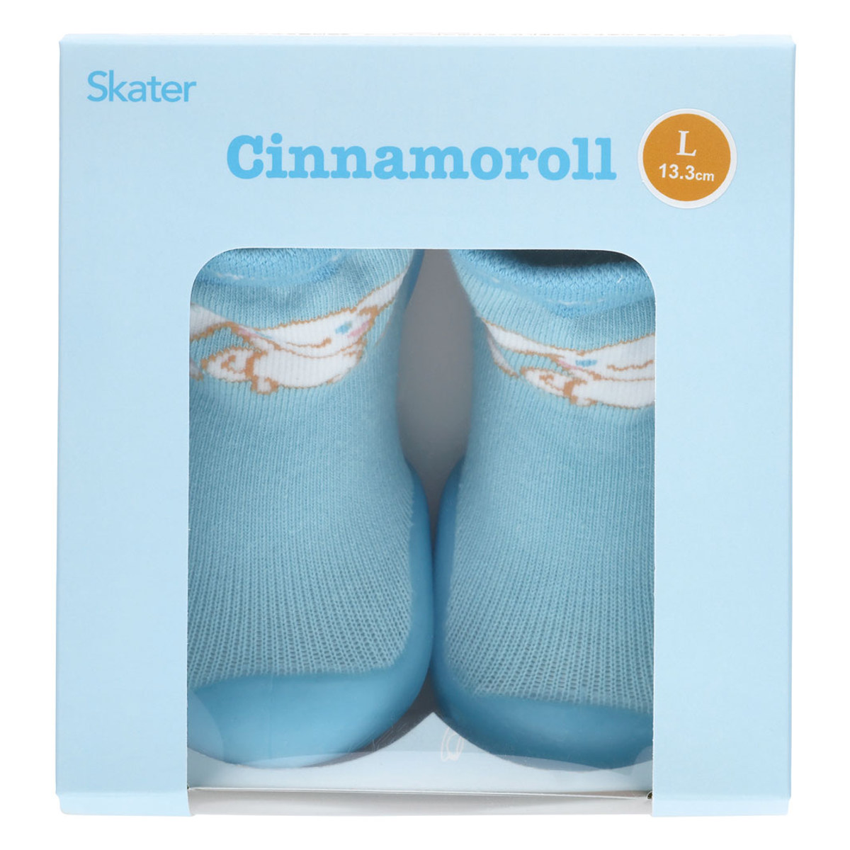 ソックス シューズ ベビー ギフトボックス L 13.3cm シナモロール ( ソックスシューズ 靴下 くつした トレーニングシューズ 赤ちゃん 子ども プレゼント ファーストシューズ ルームシューズ 出産祝い BOX入り ギフト かわいい )