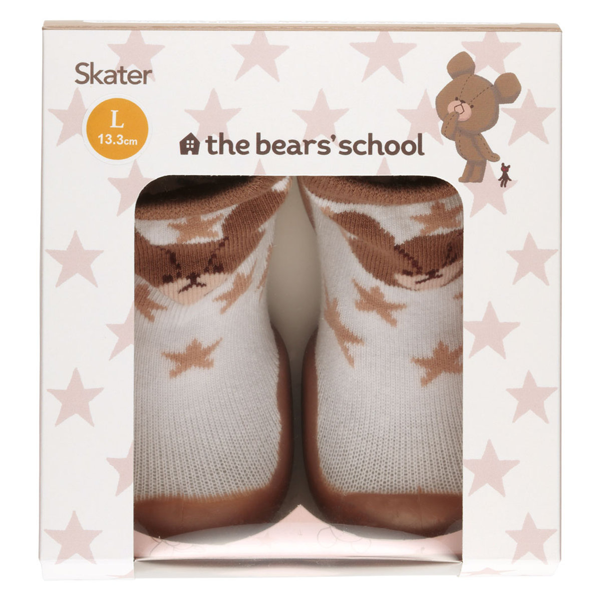 ソックス シューズ ベビー ギフトボックス L 13.3cm くまのがっこう ( ソックスシューズ 靴下 くつした トレーニングシューズ 赤ちゃん 子ども プレゼント ファーストシューズ ルームシューズ 出産祝い BOX入り ギフト かわいい )
