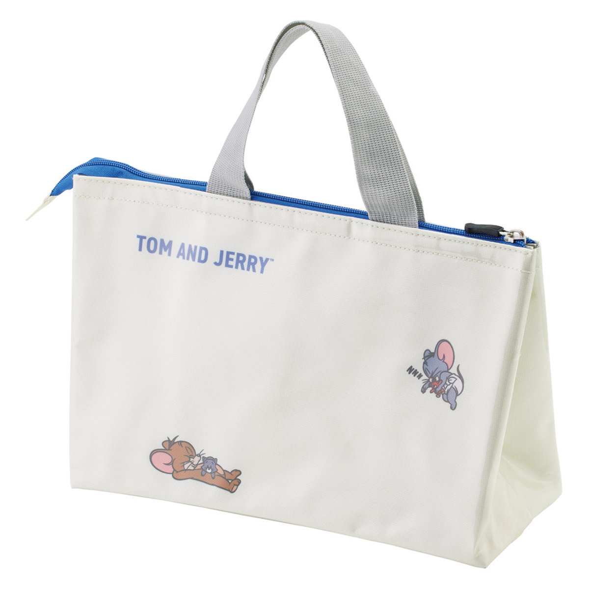 カバー付きランチバッグ トムジェリおひるね 保冷 ( トムとジェリー お弁当袋 ランチバッグ ミニバッグ 手提げ サブバック 鞄 保温 バッグ ビニール加工 かばん カバン お弁当用 お弁当入れ 保冷剤 保冷ランチバッグ )