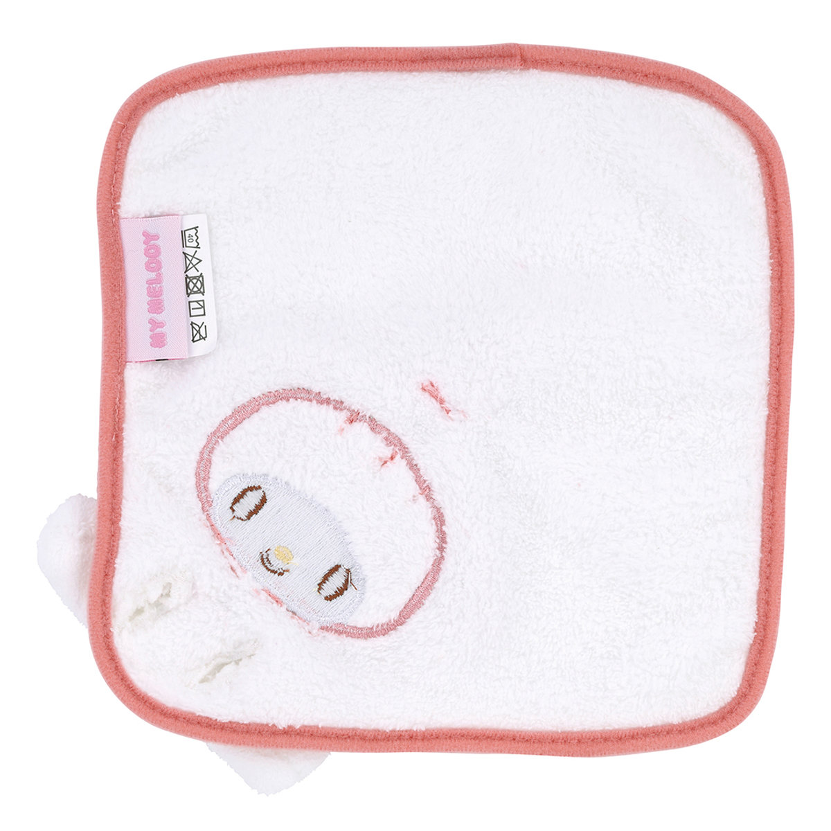 おしぼり パペット風おしぼりセット マイメロディ ( お手拭き タオル ハンカチ ハンドタオル キーチェーン ケース パペット おしぼりタオル 手拭き おしぼりケース ケース付 子供 キッズ 給食 ループ付き )