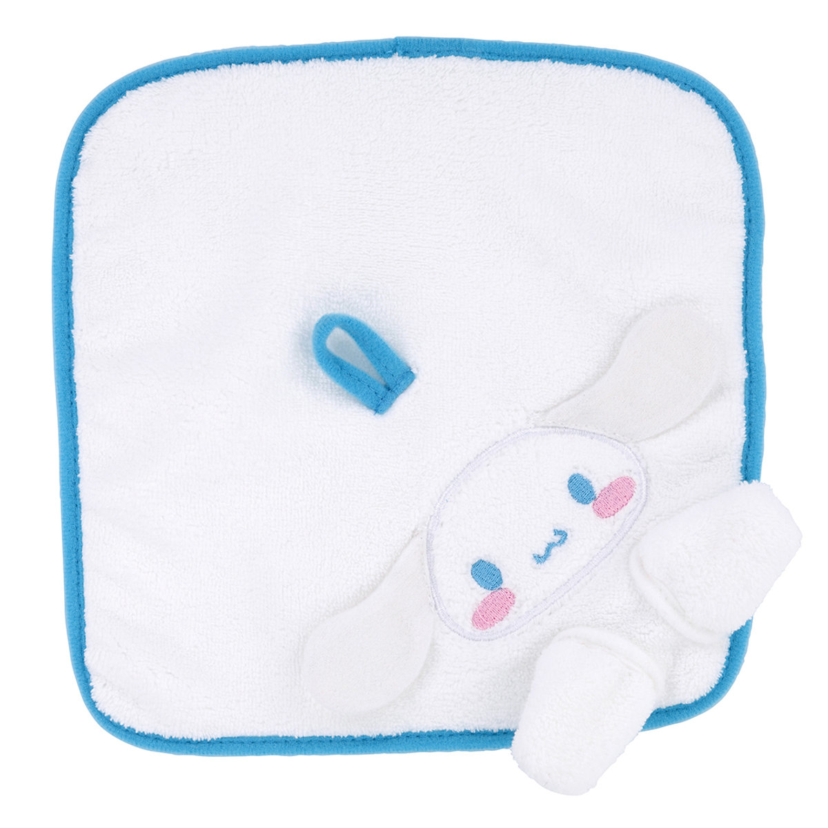 おしぼり パペット風おしぼりセット シナモロール ( お手拭き タオル ハンカチ ハンドタオル キーチェーン ケース パペット おしぼりタオル 手拭き おしぼりケース ケース付 子供 キッズ 給食 ループ付き )