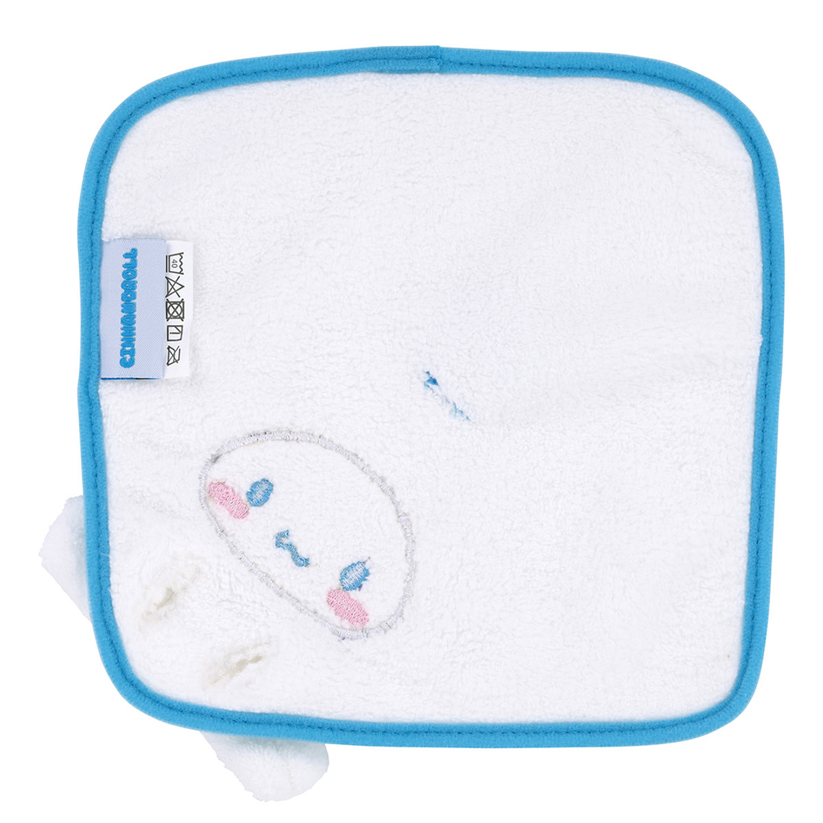 おしぼり パペット風おしぼりセット シナモロール ( お手拭き タオル ハンカチ ハンドタオル キーチェーン ケース パペット おしぼりタオル 手拭き おしぼりケース ケース付 子供 キッズ 給食 ループ付き )