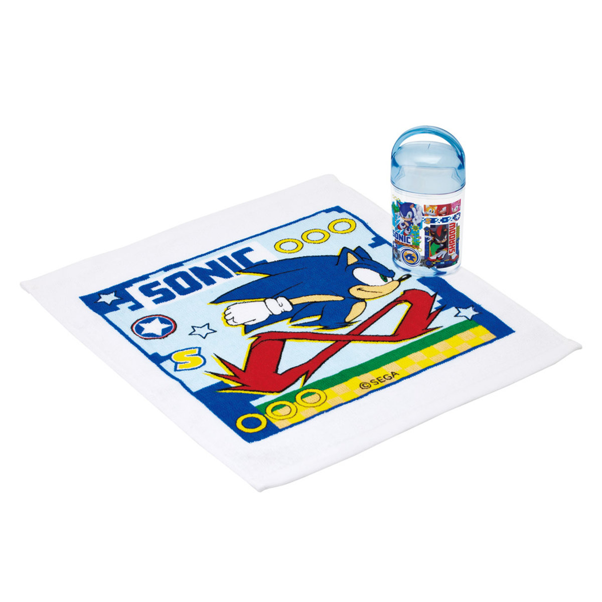 おしぼり 抗菌ケース付おしぼり ソニック ( お手拭き タオル ハンカチ 手拭き ハンドタオル 抗菌 おしぼりタオル おてふき おしぼりケース ケース付 子供 キッズ 給食 AG 銀 )