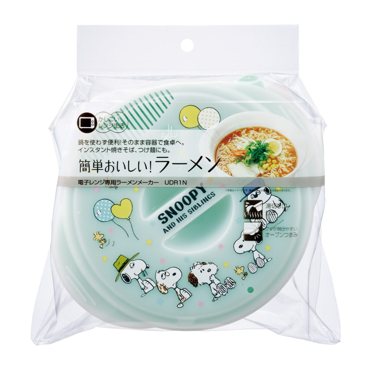 即席ラーメンメーカー スヌーピーバルーン 電子レンジ調理器 ( レンジ調理器 レンジ調理 電子レンジ専用調理器 電子レンジ料理 電子レンジ調理 簡単調理 火を使わない 便利グッズ キャラクター )