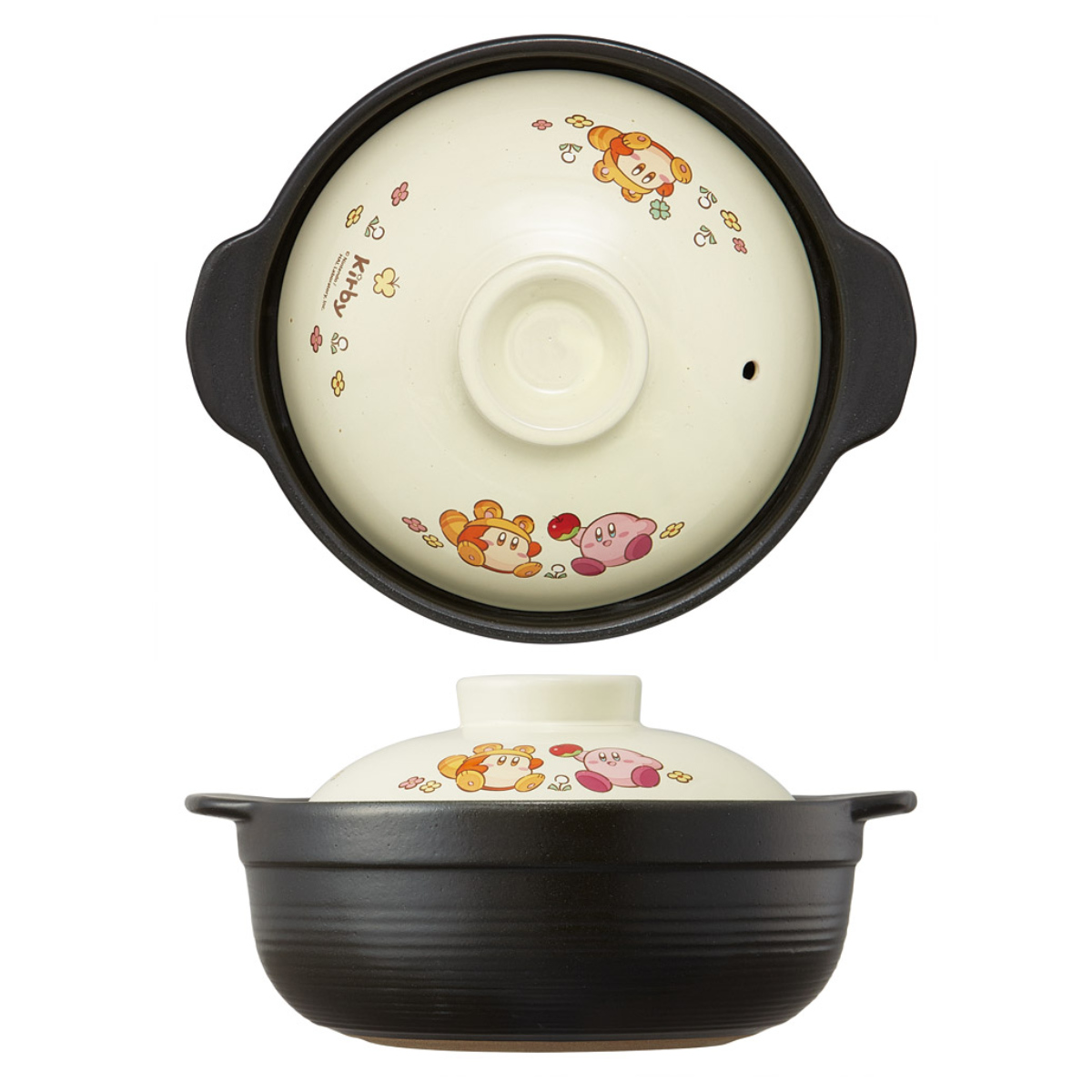 土鍋 6号 ガス火専用 カービィ ピクニック ( ガス火 直火対応 卓上鍋 土鍋ごはん 両手鍋 電子レンジ対応 オーブン対応 1人用 2人用 直火土鍋 鍋 なべ 季節鍋 炊飯 キャラクター )