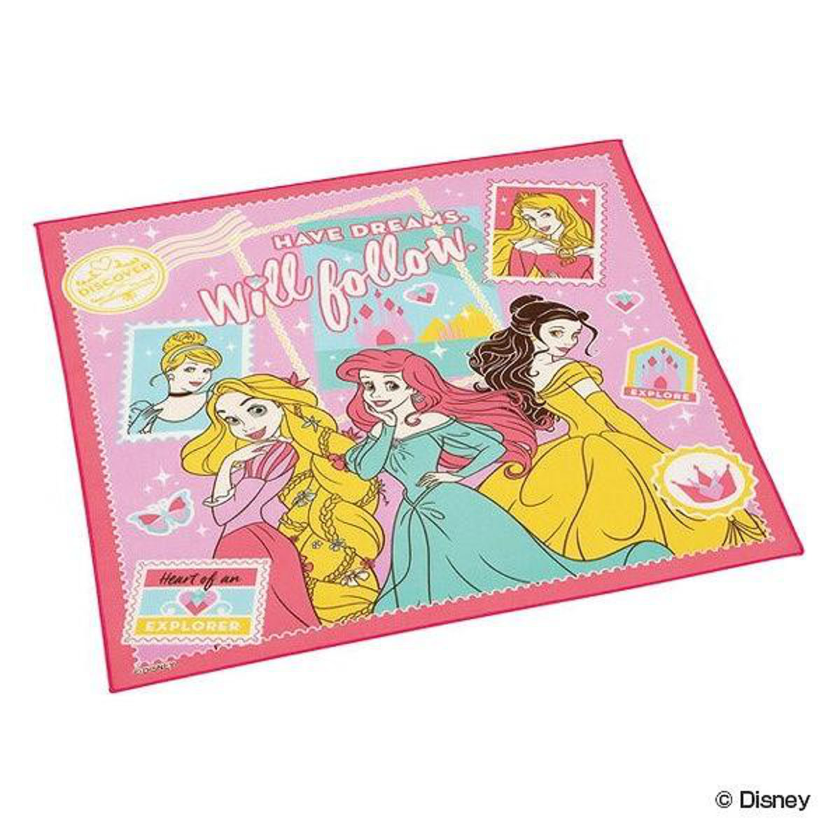 ランチクロス ナフキン ディズニープリンセス 子供 キャラクター ( 給食 ランチョンマット お弁当包み ランチマット 給食ナフキン ベル 子供用 プリンセス キッズ ナプキン ランチグッズ シンデレラ オーロラ姫 アリエル )