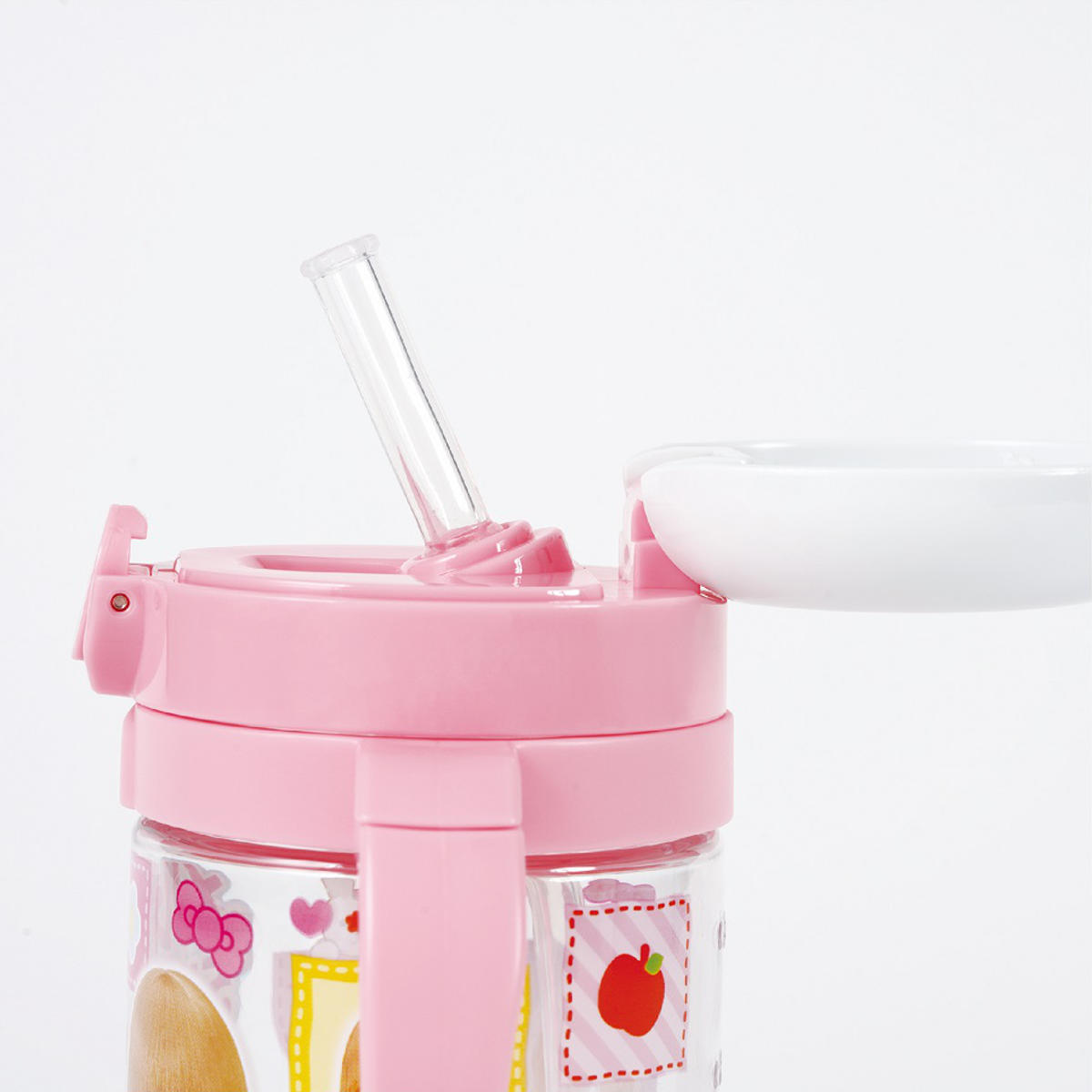 ストローマグ 折りたたみ 370ml メルちゃん 目盛り付き ( マグ ベビーマグ 持ち手付き ベルト付き おでかけ ベビー 女の子 キャラクター トレーニングマグ 両手マグ 肩掛け 子供 キッズ コップ トレーニング ストロー プラスチック )