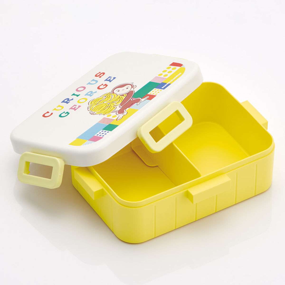 弁当箱 1段 650ml 1段ランチボックス ジョージ ブロック ( 抗菌4点ロック ランチボックス 食洗機対応 レンジ対応 日本製 抗菌加工 一段 食洗機OK レンジOK 弁当 お弁当 仕切り付き 4点ロック )