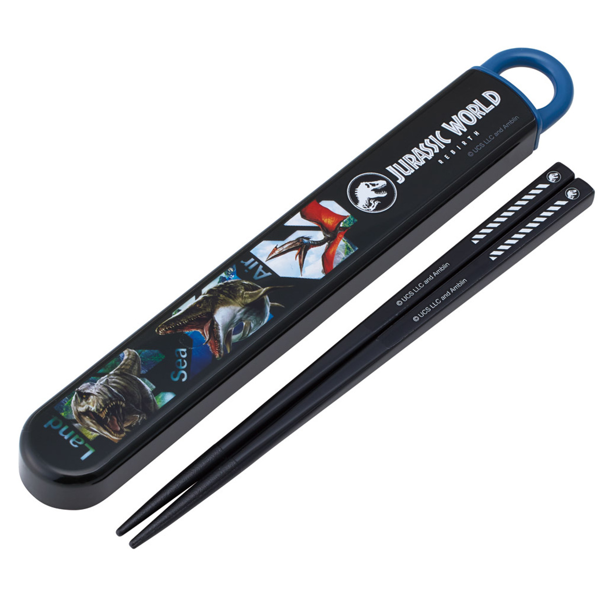 スライド式ハシ箱セット ジュラシックリバース 箸箱セット ( 箸 16.5cm 食洗機対応 お箸 箸箱 子供 日本製 16.5センチ カトラリー 食洗機OK お弁当用 給食 お弁当 弁当 幼稚園 保育園 キッズ )