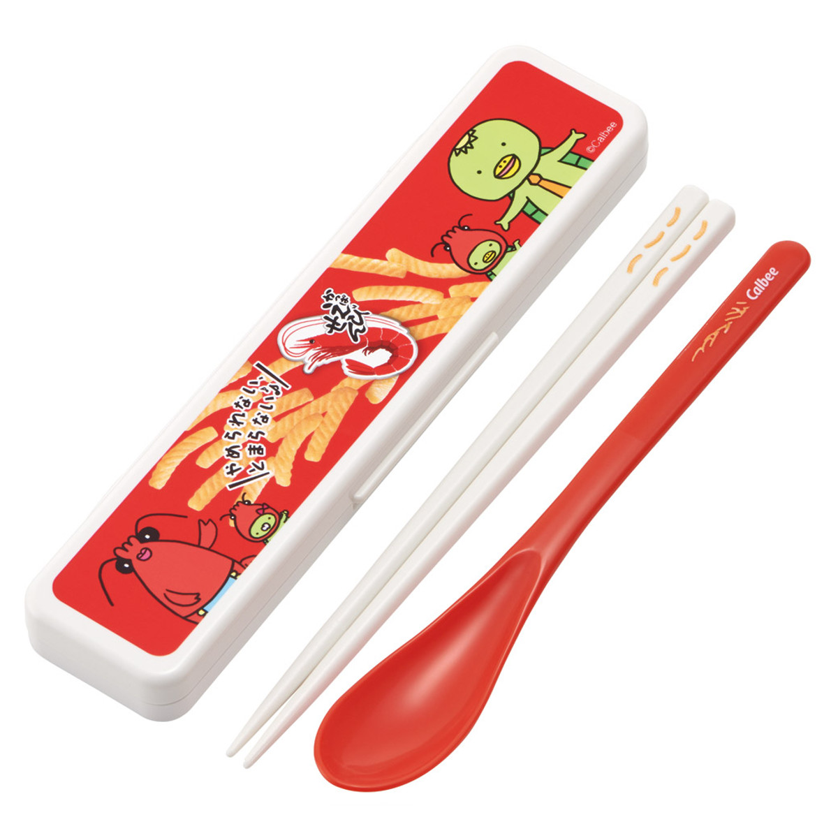 コンビセット カルビー 箸 スプーン ( 食洗機対応 18センチ お箸 音の鳴らない カトラリー 日本製 食洗機OK カトラリーセット 持ち運び お弁当 弁当 箸箱 ) 【じゃがりこ】 じゃがりこ