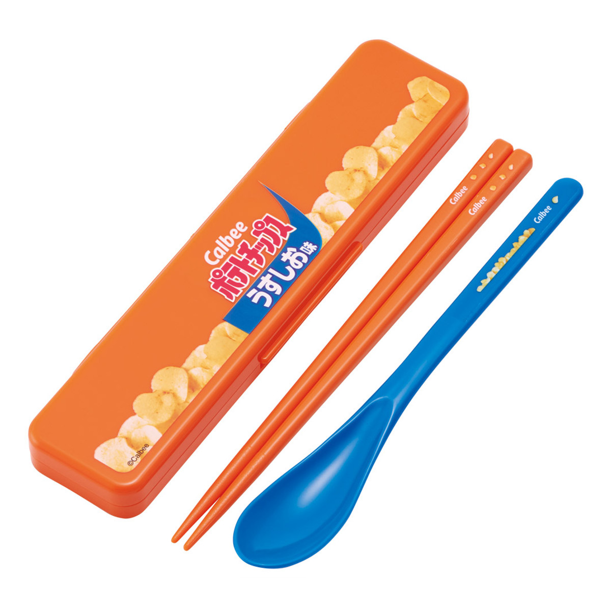 コンビセット カルビー 箸 スプーン ( 食洗機対応 18センチ お箸 音の鳴らない カトラリー 日本製 食洗機OK カトラリーセット 持ち運び お弁当 弁当 箸箱 ) 【じゃがりこ】 じゃがりこ