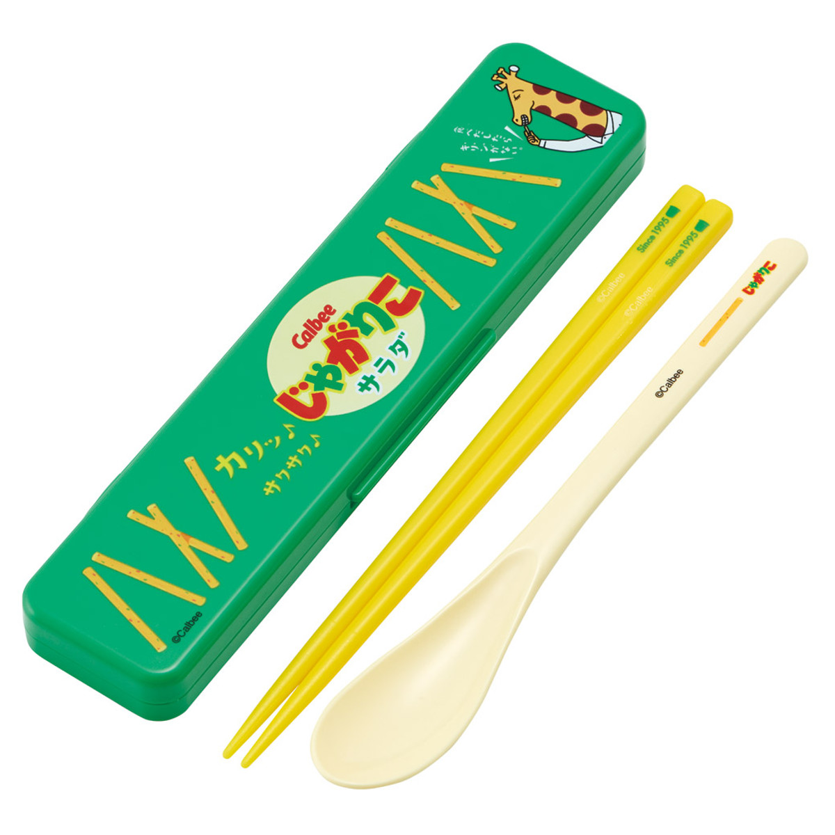 コンビセット カルビー 箸 スプーン ( 食洗機対応 18センチ お箸 音の鳴らない カトラリー 日本製 食洗機OK カトラリーセット 持ち運び お弁当 弁当 箸箱 ) 【じゃがりこ】 じゃがりこ