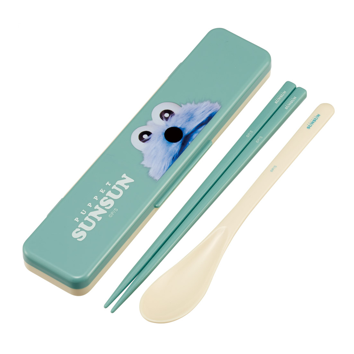 コンビセット パペットスンスン 箸 スプーン ( 食洗機対応 18センチ お箸 音の鳴らない カトラリー 日本製 食洗機OK カトラリーセット 持ち運び お弁当 弁当 箸箱 )
