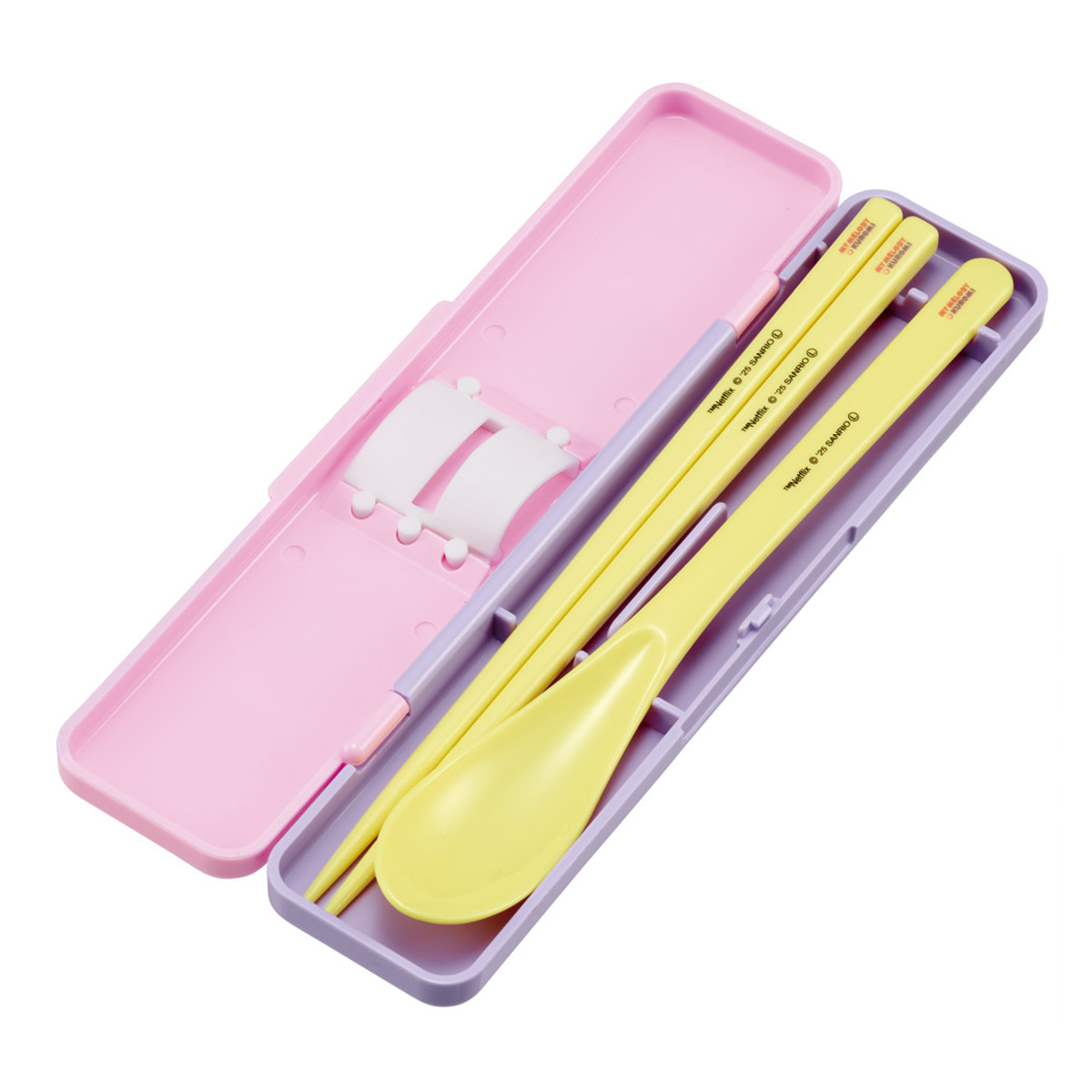 コンビセット マイメロクロミ Netflix 箸 スプーン ( 食洗機対応 18センチ お箸 音の鳴らない カトラリー 日本製 食洗機OK カトラリーセット 持ち運び お弁当 弁当 箸箱 )