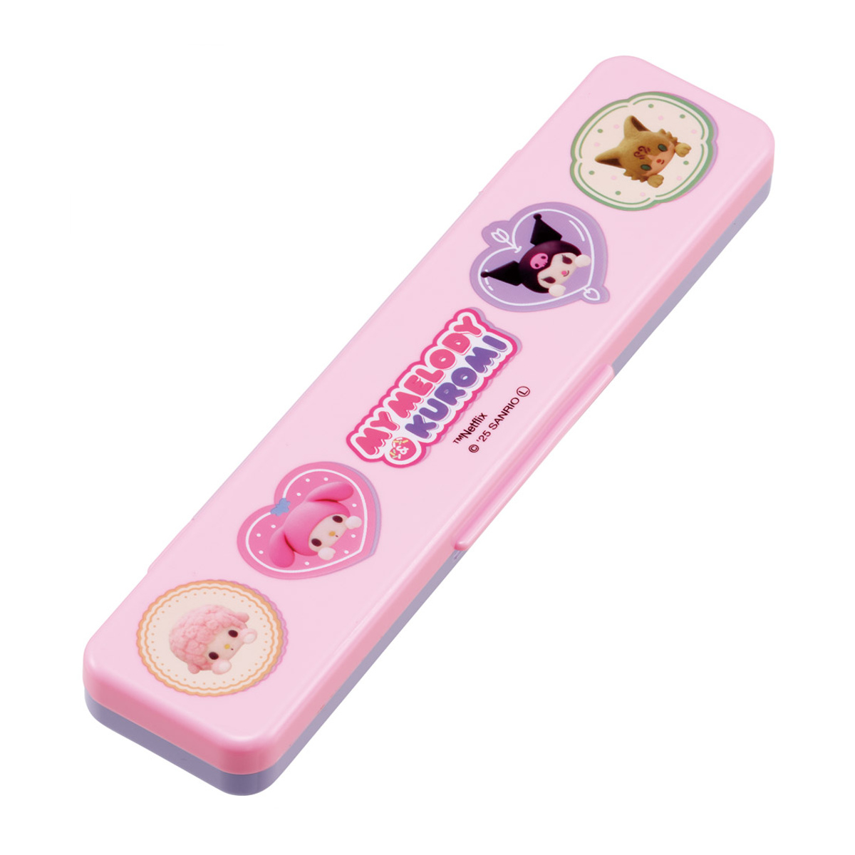 コンビセット マイメロクロミ Netflix 箸 スプーン ( 食洗機対応 18センチ お箸 音の鳴らない カトラリー 日本製 食洗機OK カトラリーセット 持ち運び お弁当 弁当 箸箱 )