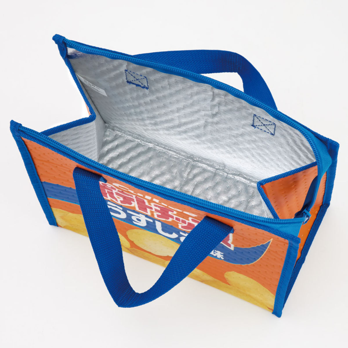 ランチバッグ 不織布保冷バッグ カルビー ( 保冷ランチバッグ 保冷 弁当袋 お弁当袋 四角 ランチトートバッグ 保温 ランチトート お弁当箱 弁当 袋 ランチ マチ付き お弁当入れ 保冷バッグ ) 【ポテチうすしお味】 ポテチうすしお味