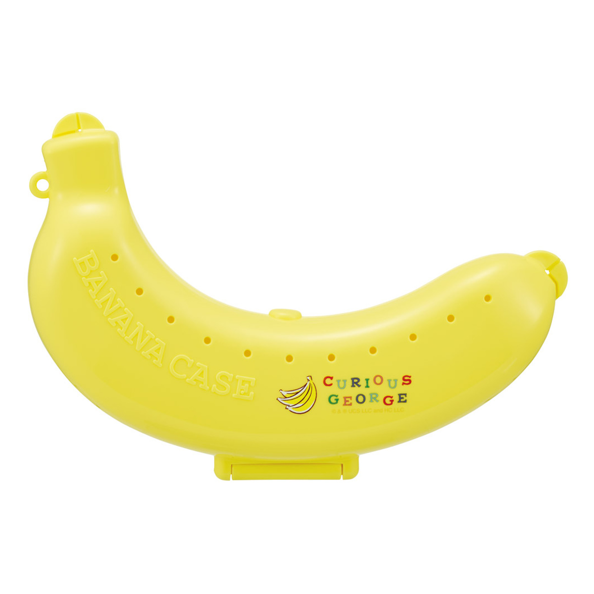 バナナケース ジョージ ブロック ( おさるのジョージ 携帯用バナナケース 携帯用 バナナ入れ バナナ収納ケース 日本製 バナナ ケース バナナポッド バナナ容器 持ち運び用 お昼ごはん 保存容器 プラスチック製 )