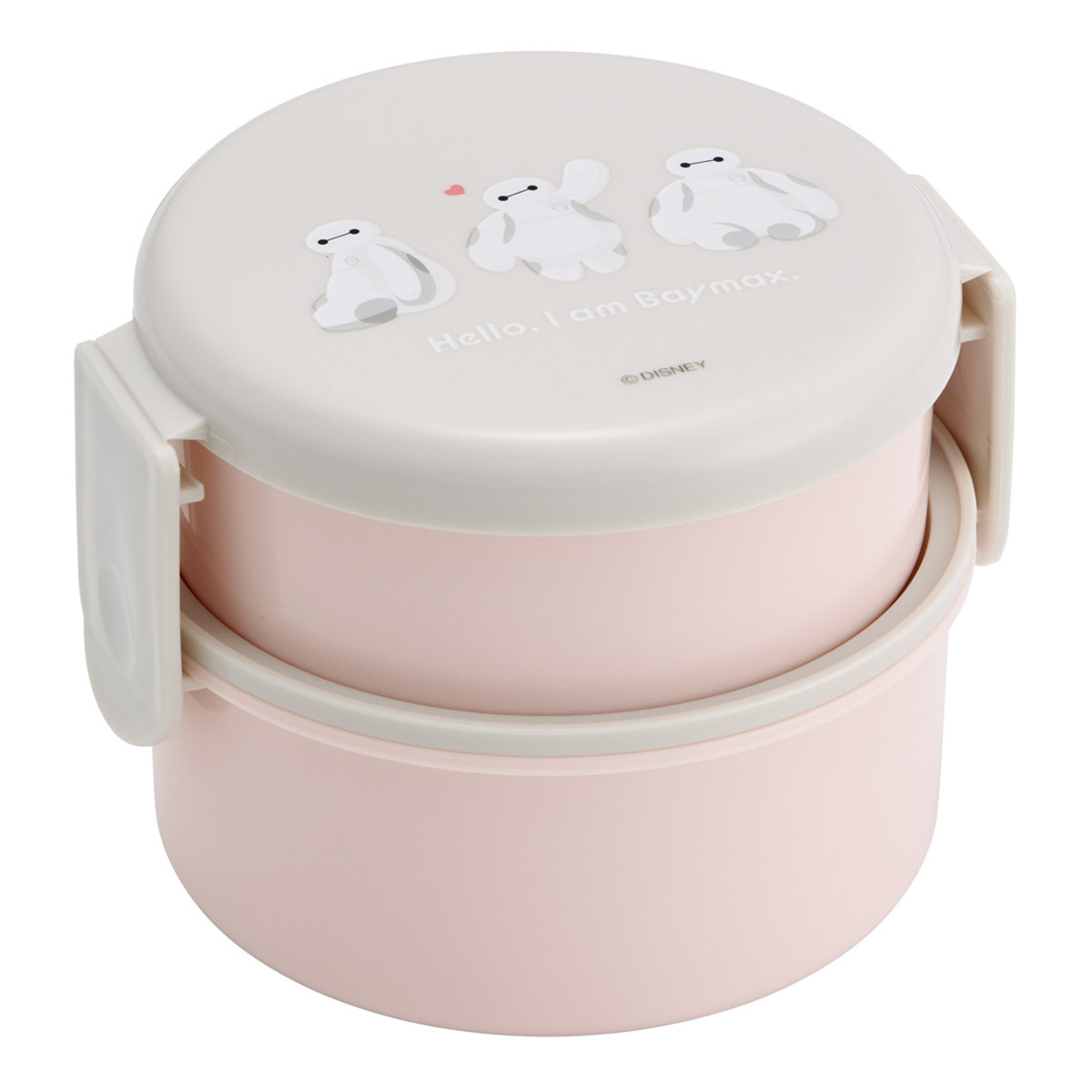 弁当箱 2段 500ml 丸型ランチボックス2段 ベイマックス SWEET ( お弁当箱 丸型 ランチボックス レンジ対応 日本製 レンジOK お弁当 弁当 フォーク付き おにぎり 子ども用お弁当箱 2段弁 )