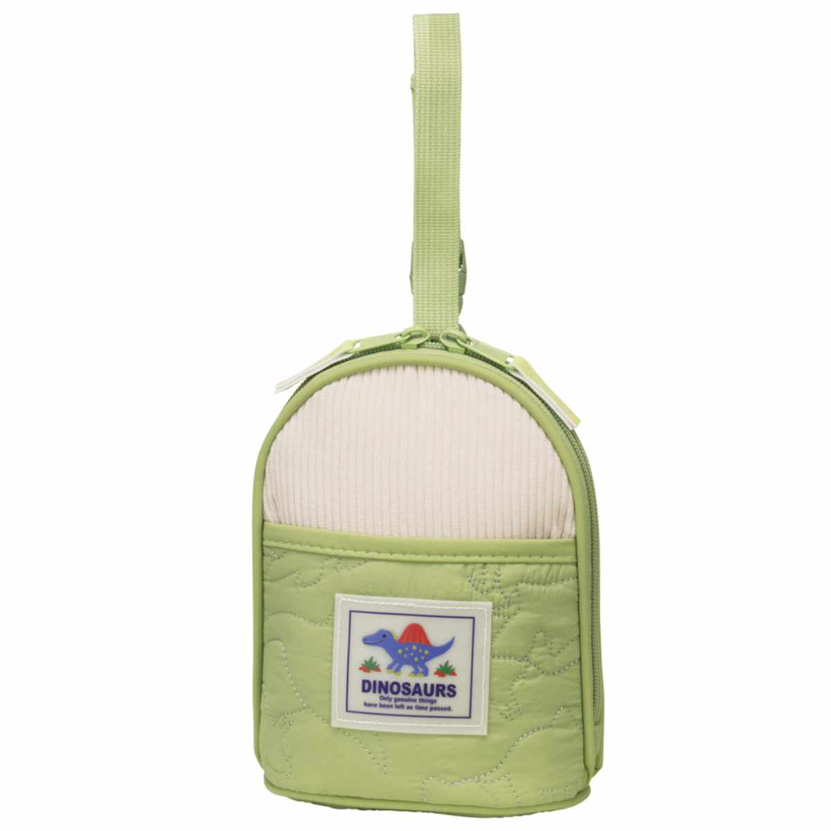 マグポーチ 持ち手付き ディノサウルス 保温 保冷 イブル生地 ( 哺乳瓶ケース 保冷ケース 保冷バッグ マグボトル 恐竜 収納 ポーチ 哺乳瓶ポーチ 携帯 持ち歩き )